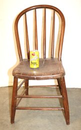 Antique Bentwood Windsor Style Chair, Solid Seat, Ca. 1870s, 33'H   (371)