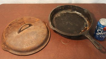Cast Iron #8 Skillet & #8 Griswold Lid,   (not A Tight Fit)   (373)
