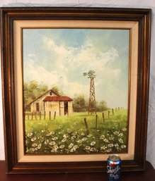 Framed Oil On Canvas By R. Thrower, 27x31'H  (381)