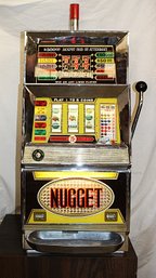 Working Bally 25c Slot Machine On Stand From The Nugget Casino   (387)