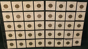 Group Of 40 Old Jefferson Nickels - 1939-1954  (38)