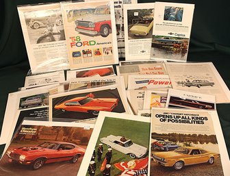 Ephemera: Automotive Tear Sheets From Vintage Magazines  (396)