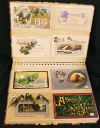 80 Antique Postcards In Album - New Year's/Christmas  (397)