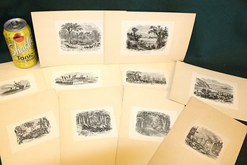 10 19th Century Wood Block Historical Prints, 9x6'   (397)
