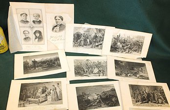 10 19th Century Intaglio Historical  Prints   (398)