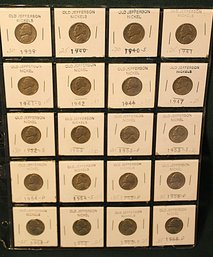 Group Of 20 Old Jefferson Nickels - 1939-1958  (39)