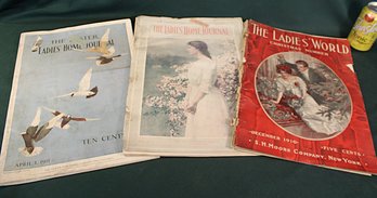 Antique 3 Ladies Home Journal, 1905, 1910, 1011  (402)