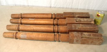 Antique Set Of 4 Maple  Table/Butcher Block(?)  Legs, 29'