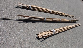 3 Bundles Of Antique Oak Misc. Assorted Profile Molding, 52-155' Long, Over 50 Pcs  (422)