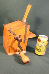 Antique Italian Wooden Cheese Grater By Tonzanico, 12'H    (43)