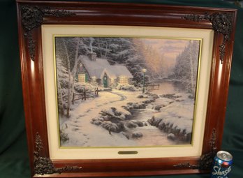 Framed Thomas Kincade Print, 'Evening Glow', 20x16' Print In 28x24' Frame  (44)