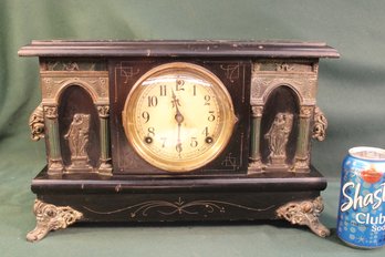 Antique Sessions Cock Co. Mantle Clock W/pendulum & Key, Working, 16x6x10'H  (45)