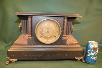 Mantle Clock W/pendulum & Key, Working, 16x6x10'H  (46)