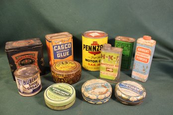 11 Old Advertising Tins - Penzoil Is Full   (46)