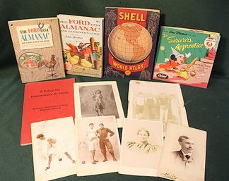 Disney's Sorcerer's Apprentice 2 Record Set, 6 Photos, 1954 & '59 Ford Almanacs, 1940 Highway Booklet   (46)