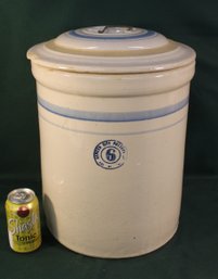 6 Gallon Carson City Potteries Crock W/As Is Lid, 15H  (48)