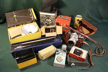 Photo Equipment - Exakta 35mm Camera, Thadee Germany, Slide Viewer, Flash & Bulbs, Lens, Astronar 400   (49)
