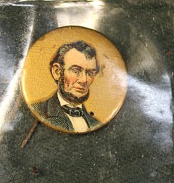 Antique Abe Lincoln Pin Back Political Button   (53)