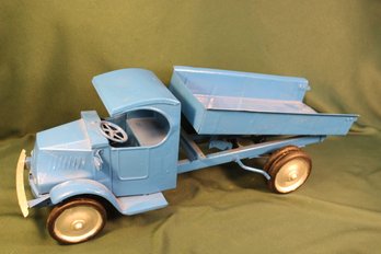 Antique Steelcraft (?) Pressed Steel Toy Dump Truck, GMC (?), 27' Long   (55)