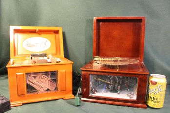 2 Electric Music Boxes - One Not Working, One Slow   (57)
