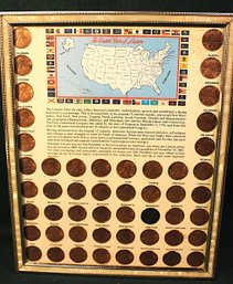 Group Of  49 1976 Pennies W/States Engraved On Them (NY Missing)  (59)