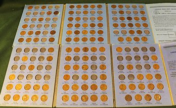2 Incomplete Coin Books 1909-1940 Lincoln Head Pennies, 118 Cents  (60)