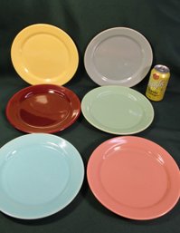 6 Bauer Dinner Plates, 9.5'D   (6)