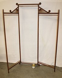Antique Stick&Ball  Oak 3 Panel Room Screen, 3@ 18 Panels, 62H  (76)