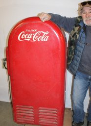 Antique Coin Operated Coca Cola Machine, Model #JSQ160, F.L. Jacobs Co., 29x18x54H   (77)