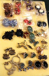 Vintage Costume Jewelry Clip & Screw On Earrings   (87)