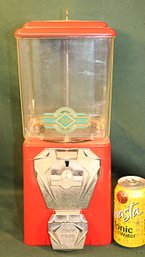 Delicious 25 Cent Candy Machine W/Key, 6x6x16h  (8)