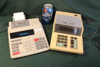 2 Calculators - Unisonic XL-1257 & Data Brain, Working  (92)