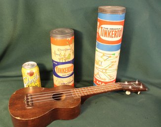Orpheus Ukulele 20' Long & 2 Boxes Tinker Toys W/Instructions   (95)