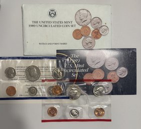1989 US Mint Coin Set In Original Envelope And COA