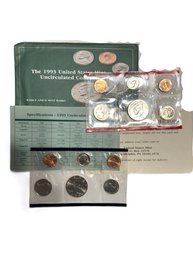 1993 US Mint Coin Set In Original Envelope And COA