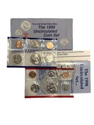 1998 US Mint Coin Set In Original Envelope And COA