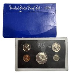 1969 US Proof Coin Set In Original Packaging With 40% Silver Half Dollar