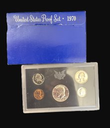1970 US Proof Coin Set In Original Packaging With 40% Silver Half Dollar