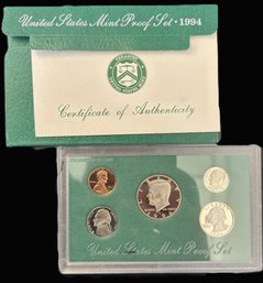 1994 US Proof Coin Set In Original Packaging And COA