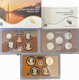 2014 US Proof Coin Set In Original Packaging And COA