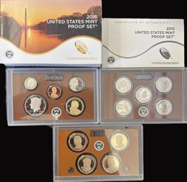 2015 US Proof Coin Set In Original Packaging And COA