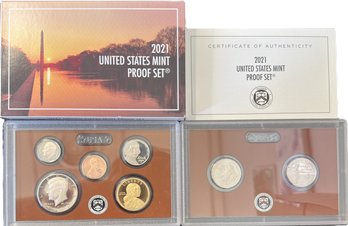 2021 US Proof Coin Set In Original Packaging And COA