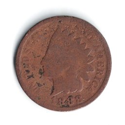 1888 American Indian Head Penny Small Cent Coin