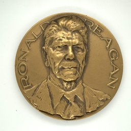 1981 Ronald Reagan 40th President Of The United States Of America First Inaugural On The West Bronze Medallion By Medallic Art Co