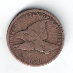1858 Flying Eagle American Small Cent Coin