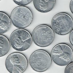 1943 P Steel Wheat Cent Penny Roll 50 Coins BU