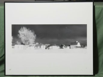 Jerry McElroy 'Arapahoe Farm Infrared' Framed Black & White Landscape Photograph