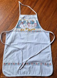 Vintage 1980s Child Sized Apron From B&D With A Classic 'Country Goose' Design