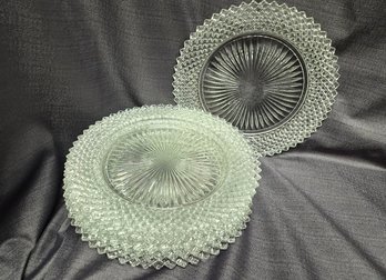(8) Vintage Anchor Hocking 'Miss America' Clear Glass Salad Plates