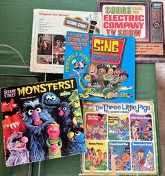 (5) Vintage Children's Records 'Sesame Street'